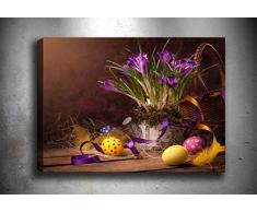 Bonamaison Peinture sur toile, multicolore, 70 x 100 cm - ConÃ§u et fabriquÃ© en Turquie