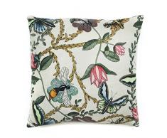 Nadja Wedin design Les Insectes et Papillons Taille L Blanc CassÃ©Â âÂ Housse de Coussin Coton 48Â x 48Â cm
