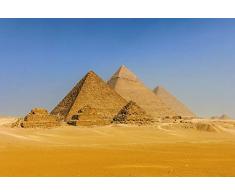 Papier Peint poster panoramique PYRAMIDES DEGYPTE 4 x 2,70 m | DÃ©co et photo murale XXL QualitÃ© HD Scenolia