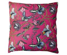 Nadja Wedin design Les Insectes et Papillons Taille S Cerise â Housse de Coussin Coton 48 x 48 cm