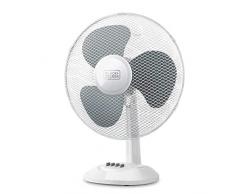 Black + Decker BXEFD42E Ventilateur de Table, Plastique, Blanc