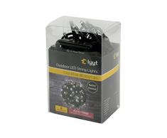 Lyyt Guirlande lumineuse à piles en plastique 120 LED WW 80 Led Cool White
