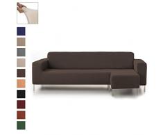 Eiffel Textile Housse élastique de Canapé, Chaise Longue Court Droit, Coton, Marron, 41 x 21 x 6 cm