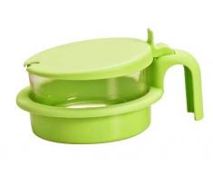 DEM Cloche avec Bocal en Verre, Plastique, 11Â x 11Â x 7Â cm 11x11x7 cm Citron Vert
