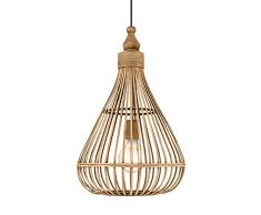 Eglo AMSFIELD Suspension, Acier Bois, marron 60W 240V