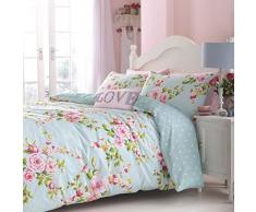 Catherine Lansfield Canterbury Parure de draps 280x180x1 cm Bleu