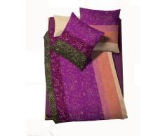 fleuresse 102344/14 Parure de lit en satin mako Housse de couette 135 x 200 + taie doreiller 80 x 80 cm