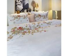 Beddinghouse Maison pour Jardin Oriental Satin pour lit Blanc, Blanc, 155 x 220 cm