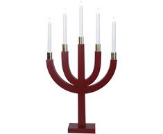 Star 218-80 Chandelier Elias, 5 lumières, E10, 15 W, Rouge, 67 x 34,5 x 8