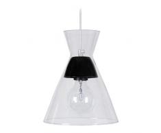 Tosel 16768 Suspension 1 LumiÃ¨re, Verre, E27, 40 W, Transparent, 20 x 80 cm