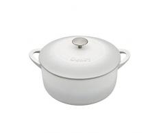 Denby Cocotte basse en fonte naturelle 3,8 l, Fonte, Cocotte ronde de 5,2 l., Taille M