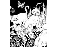 Darice Gabarit dembossage in en Velours Affiche 16Â x 20-inch-Puppies et Chatons