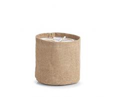 Zeller Sac de Rangement en Toile de Jute et Coton
