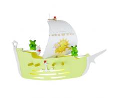 EEC A++, Elobra Suspension voilier - Bois 1 ampoule