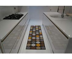 Tapis antidérapant Lavable en Machine Motif clé Grecque, Triangulaire, Motif Losanges, pour Salon, Cuisine (Noir/Gris, 120 x 160 cm), Or Ovale, 80x300cm(26 x910)