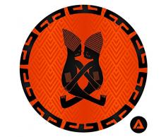 Homedecor. Maison Les Dieux Doivent Ãªtre Crazy DIY adhÃ©sif Cercles Murale sur Toile, tissÃ© Polyester, Medium, 47Â x 47Â cm, Tissu, Multi/Couleur, 47Â x 47Â x 47Â cm