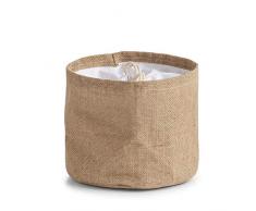 Zeller Sac de Rangement en Toile de Jute et Coton