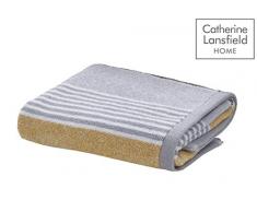 Catherine Lansfield Serviette de Bain à Rayures texturées Ocre