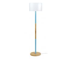 Tosel 51086 Lampadaire 1 Lumière, Bois, E27, 40 W, Vert, 35 x 155 cm