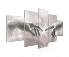 Tableau decoration murale La crÃ©ation dAdam MichelAngelo 200 x 100 cm - XXL Impression sur Toile Salon Appartment 5 Parties - prÃªt Ã accrocher - 612051c