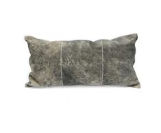 Coussin Rectangulaire en Daim, 30cm x 60cm x 10cm, Gris