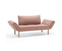 INNOVATION LIVING Canape design ZEAL STEM Soft Coral convertible lit 200*70 cm