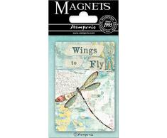 STAMPERIA INTERNATIONAL, KFT Magnet STAMPERIA, libellule, Wonderland, Taille unique