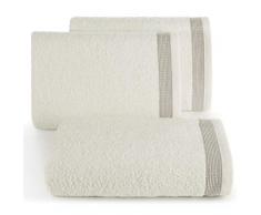 Eurofirany Lot de 3 Serviettes de Toilette en Coton Crème 70 x 140 cm