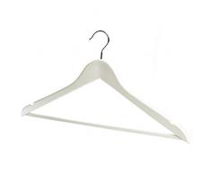 Drakes Affichage Large cintres en Bois avec Barre pour Pantalon, Lot de 100, Emballage Blanc Mat