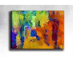 Bonamaison Peinture sur toile, multicolore, 70 x 100 cm - ConÃ§u et fabriquÃ© en Turquie