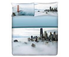 Gabel Planet Fog Complet Drap Couvre-lit, 100% Coton, Multicolore, Lit, 290Â x 250Â x 1Â cm