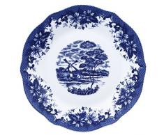 BRUNCHFIELD Skye Neuf Assiette Ã Dessert, Porcelaine, Bleu, 19Â x 19Â x 30Â cm