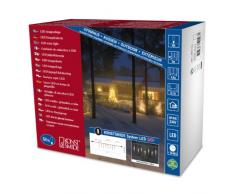 Konstsmide 4652-103 Hightech Système Rallonge Supérieure Rideau Stalactites Lumineux 50 LED Blanc Chaud Transparent