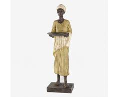 Better & Best BL Figurine dÃ©corative pour Femme avec Assiette, Costume Vert, Tablier et Turban Blanc Dimensions 12 x 8 x 29,5 cm MatÃ©riau : rÃ©sine Taille Unique
