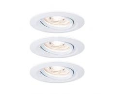 Paulmann 94293 Nova Mini Spot LED encastrable rond orientable avec 3 x 4 W Blanc mat Aluminium Blanc chaud 2700 K 12 W