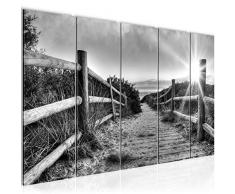 Tableau decoration murale Plage de la mer 200 x 80 cm - XXL Impression sur Toile Salon Appartment 5 Parties - prÃªt Ã accrocher - 604455c