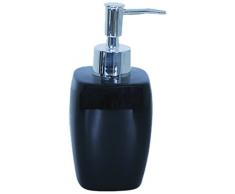 MSV 140448 Distributeur de Savon CÃ©ramique Noir 7 x 7 x 16,5 cm