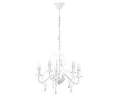 Mathias 3250654 LUSTRE BELLA 5L, MÃ©tal, E14, 15 W, Blanc, D50 H39 cm