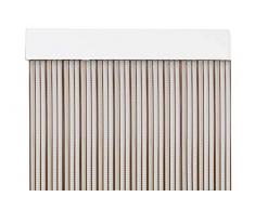 MercuryTextil P69 Rideau de Porte PVC 210 x 90 cm Transparent + Fil Marron