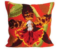 Collection DArt 5001 OrchidÃ©e Tigre Kit de Coussin Gros Trous Coton Multicolore 50 x 45 x 0,1 cm