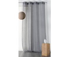 Linder Voilage à Åillet, 100% Lin, Gris, 145 x 260 cm