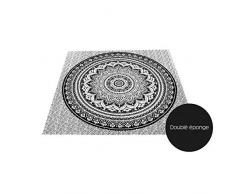 Soleil docre 403006 Drap de Plage, Coton/Eponge Microfibre, Noir, 180 x 180 cm