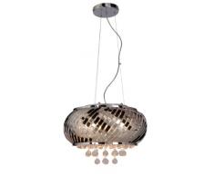 Naeve Leuchten 7030442 Suspension en cristaux de verre Chromé ø 45 x 150 cm