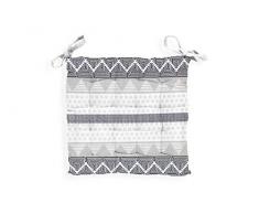 Soleil docre Inca Dessus de Chaise, Coton, Blanc, 40 x 40 x 5 cm