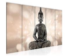 Tableau decoration murale Bouddha Feng Shui 200 x 80 cm - XXL Impression sur Toile Salon Appartment 5 Parties - prÃªt Ã accrocher - 506655a