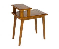 BigBuy Home Table dappoint en bois de noyer 60 x 40 x 70 cm Multicolore Taille unique