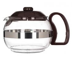 Dajar Pichet 1,2 L Verre Trempé avec Couvercle et passoire Pyrex, Verre Transparent Marron, 18 x 13 x 13 cm