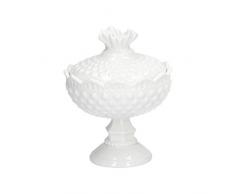 Rituali Domestici en cÃ©ramique Falpala Bol avec Pied et Couvercle, Porcelaine, Blanc, 0.1Â x 0.1Â x 0.1Â cm