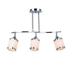 Homemania 51255-05-L03-CR Mamba Suspension LumiÃ¨re, Chrome, MÃ©tal, Verre 12 x 54 x 58 cm