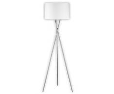 Fischer&Honsel 46091 Lampe sur pied, Métal, 60 W, Nickelfarben